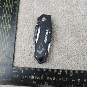 Husky Folding Utility Knife Black Heavy Duty Quick Change Pocket Clip